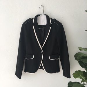 Zara blazer with white trim